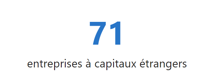 51 entreprises à capitaux étrangers